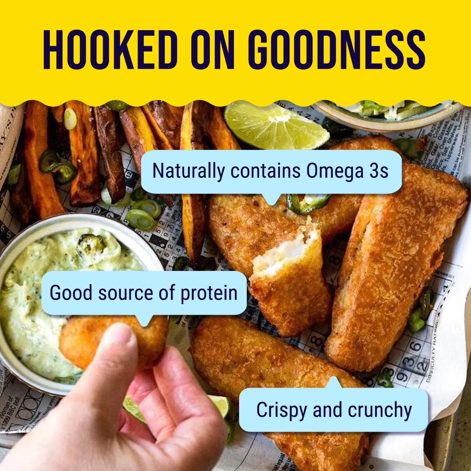 Gorton’s Crunchy Breaded Fish Portions, Wild Caught Pollock with Crunchy Panko Breadcrumbs, Frozen, 26 Count, 50 Ounce Resealable Bag - Image 3