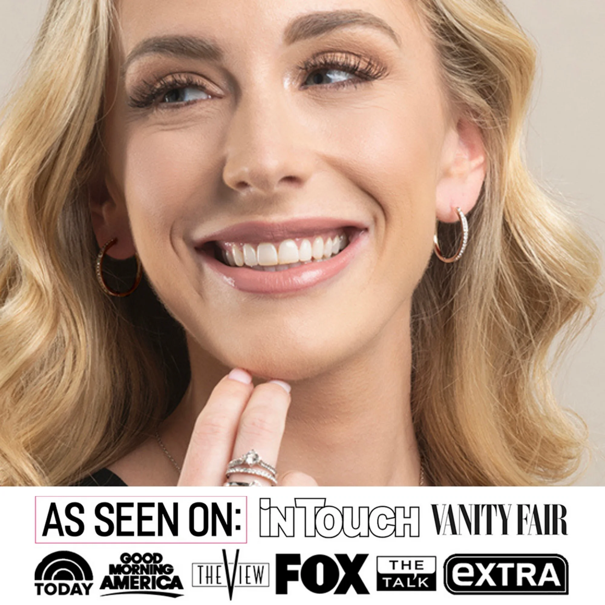 Cate & Chloe Bianca 18k Yellow Gold Plated 25mm Hoop Earrings with Swarovski Crystals for Women - Image 4