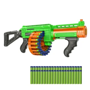 Adventure Force Villainator Pump-Action Super-Drum Foam Dart Blaster, Slamfire Power, Compatible with Most Standard Full-Length NERF Elite and XShot Dart Blasters, 8+