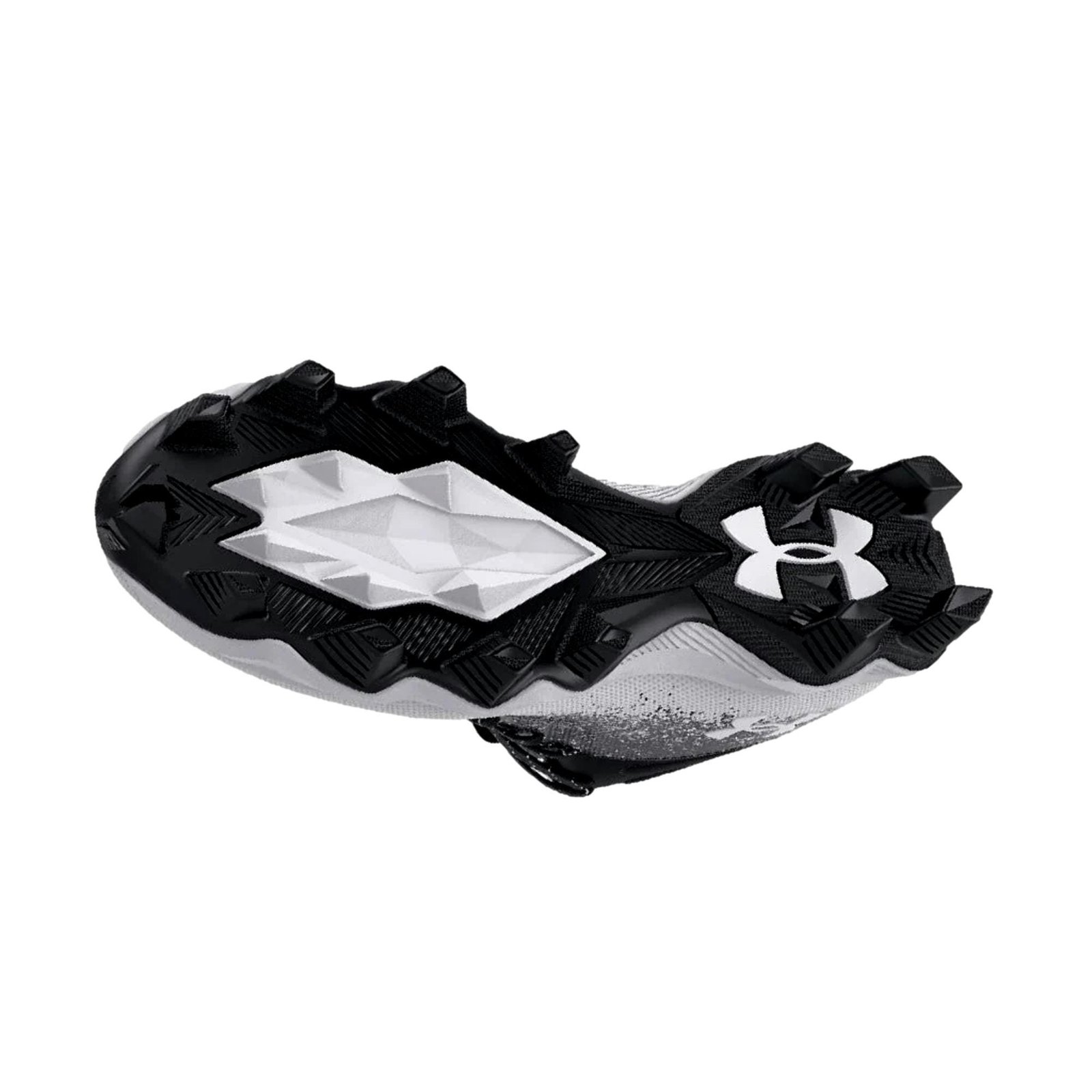 Under Armour Spotlight Franchise RM 2.0 Jr. Football Cleat - Boys' (Black / White / Black,1Y) - Image 3