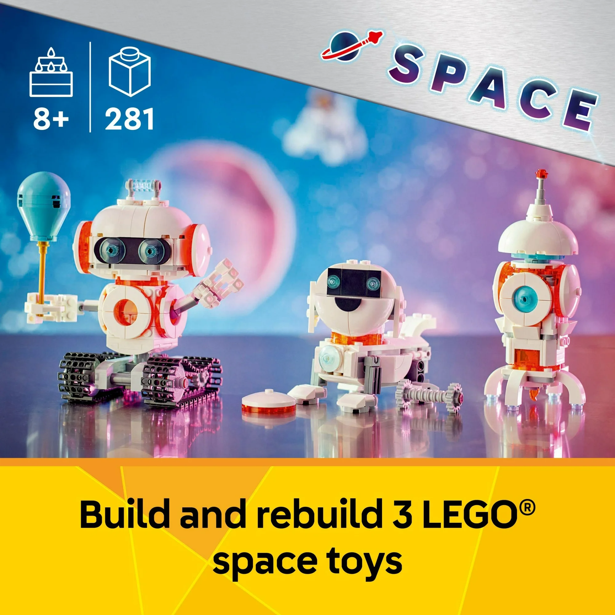 LEGO Creator 3in1 Space Robot Toys - Building Toys W/ 3 Options, Robot, Spaceship, or Robot Dog - Building Kit for Kids, Boys & Girls, Ages 8+ - Gift Ideas for Birthdays - 31164 - Image 4