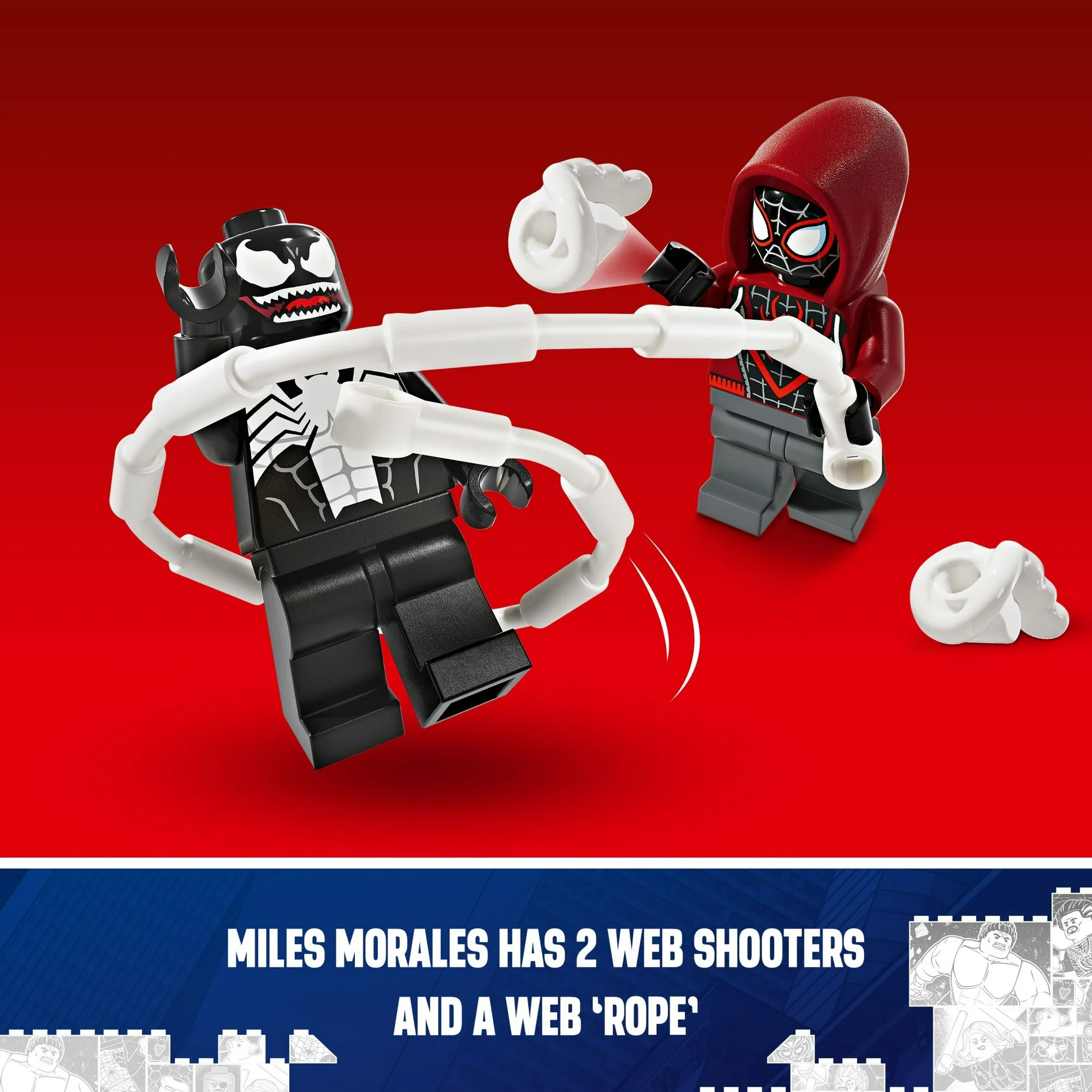 LEGO Marvel Venom Mech Armor vs. Miles Morales, Posable Action for Kids, Marvel Building Set with Minifigures, Travel Toy, Super Hero Battle Gift for Boys and Girls Aged 6 and Up, 76276 - Image 4