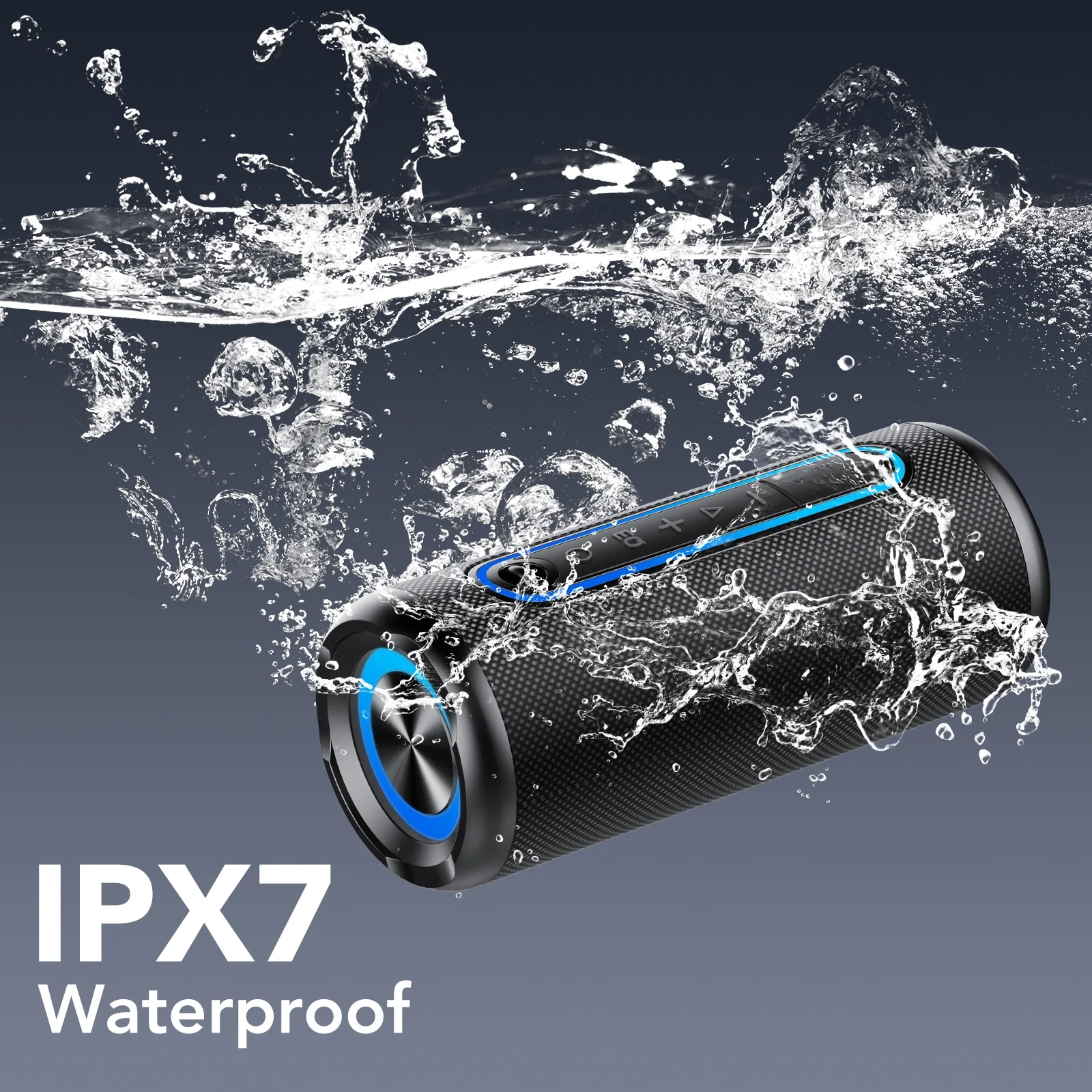 Portable Bluetooth Speaker IPX7 Waterproof Wireless Speaker with 30W Powerful Speaker 24Hrs Playtime Colorful Flashing Lights TWS Wireless Pairing for Outdoor/Party/Beach/Travel/Gifts - Image 3